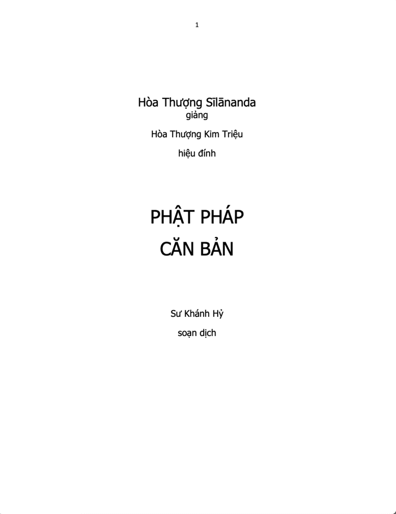 [PDF] Phật Pháp Căn Bản - Sư Sīlānanda