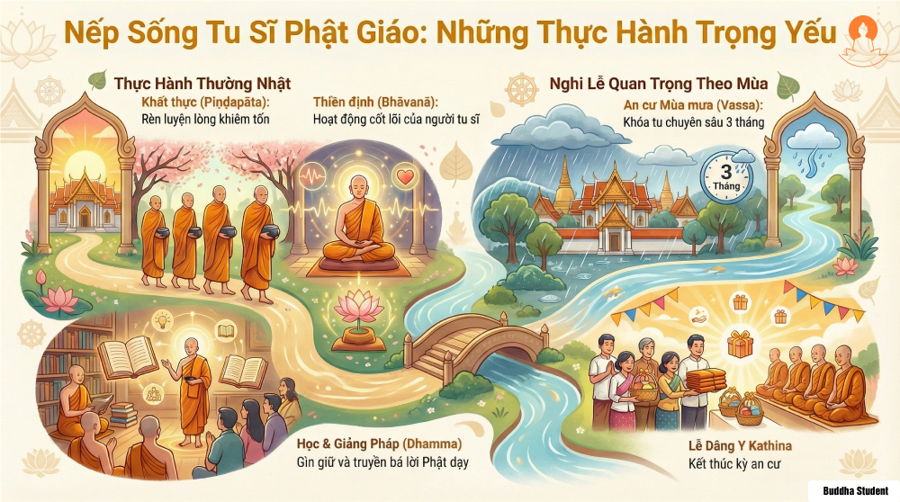 Đời Sống Thường Nhật của một Vị Tỳ Kheo