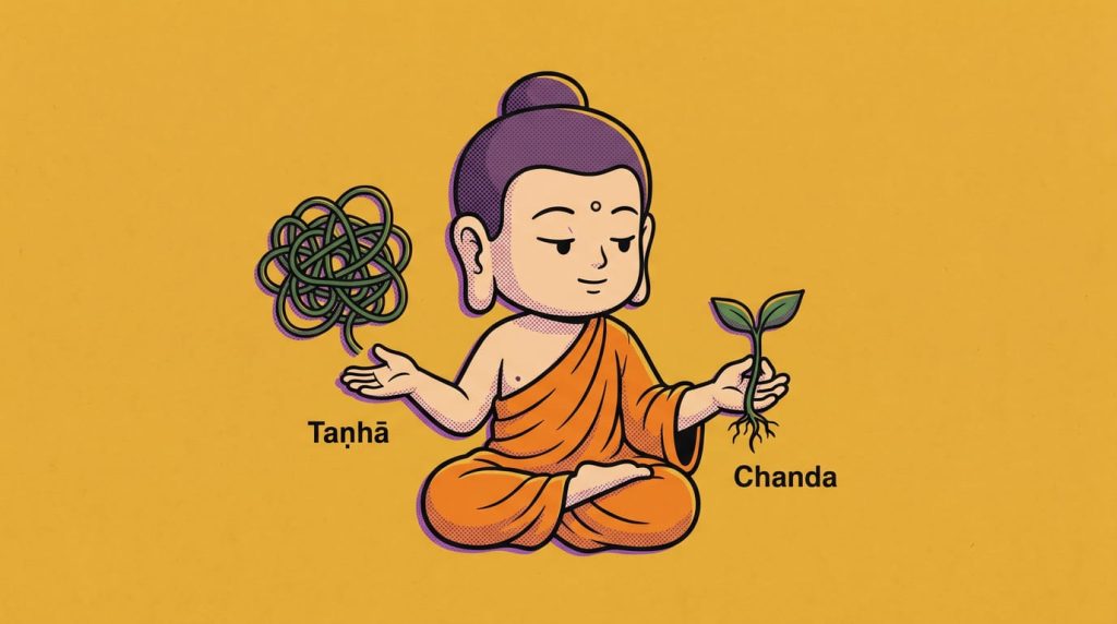 How Is Craving (Taṇhā) Different from Wholesome Aspiration (Chanda)?